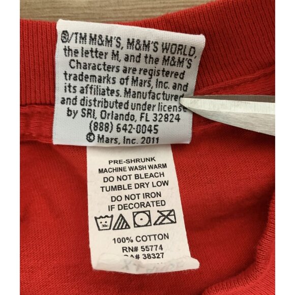 2011 M&M's Yellow Red T-Shirt Size XL - Picture 4 of 5